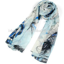 New design 75D Printed Chiffon For Scarf